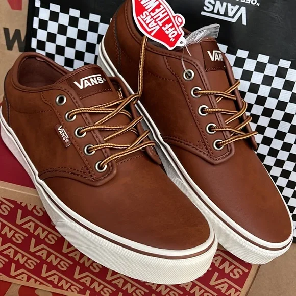 Vans Atwood Leather Brown/Marshmallow Men’s sneakers - Picture 8 of 16